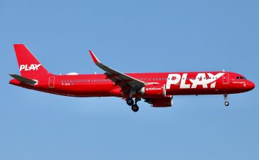PLAY Airlines aircraft in the sky
