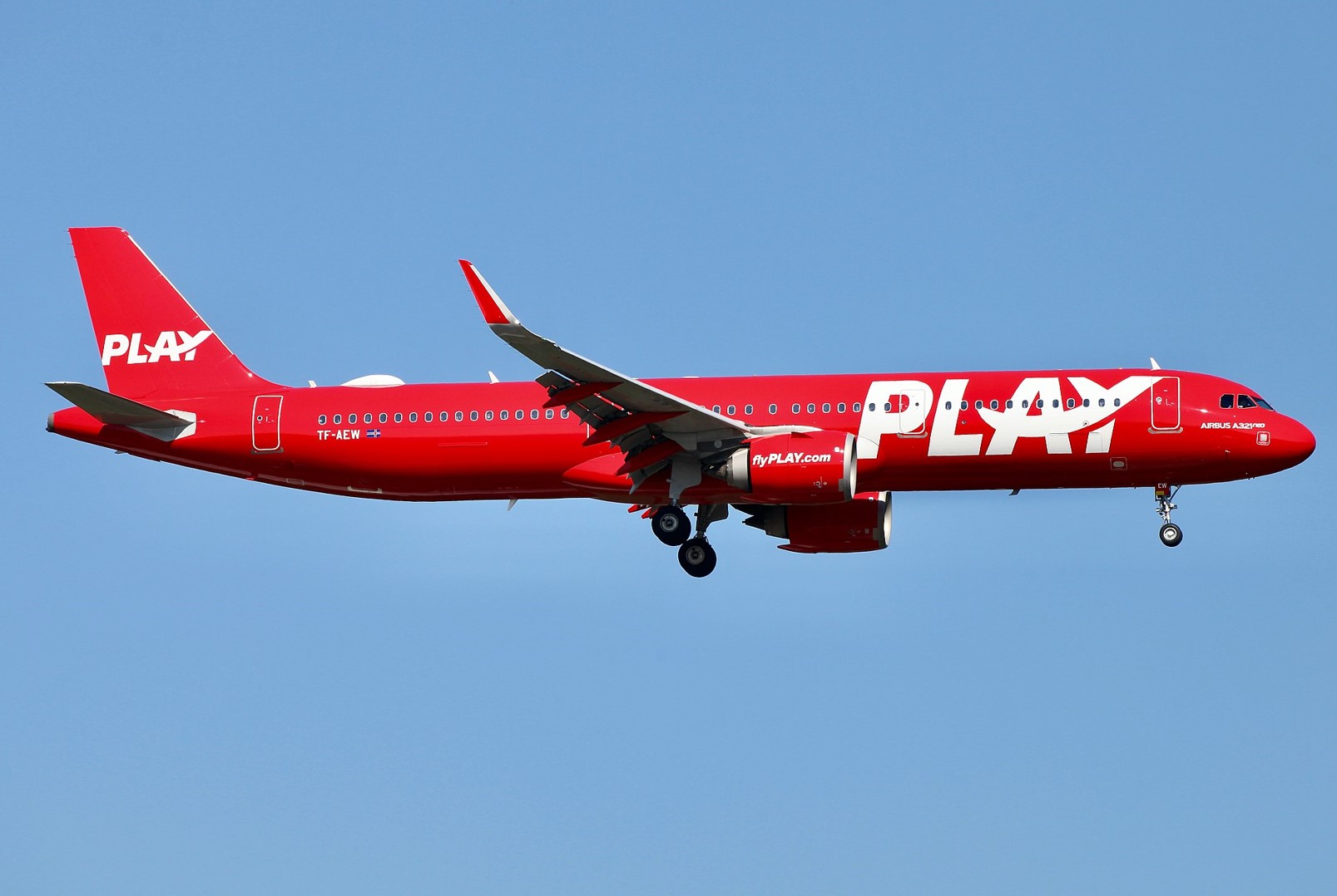 PLAY Airlines aircraft in the sky