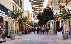 Central streets of Greek part of Nicosia, Cyprus