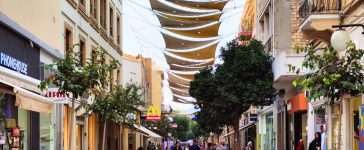 Central streets of Greek part of Nicosia, Cyprus