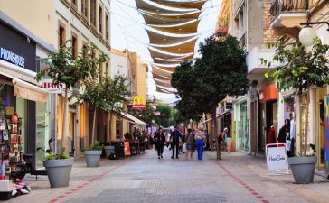 Central streets of Greek part of Nicosia, Cyprus