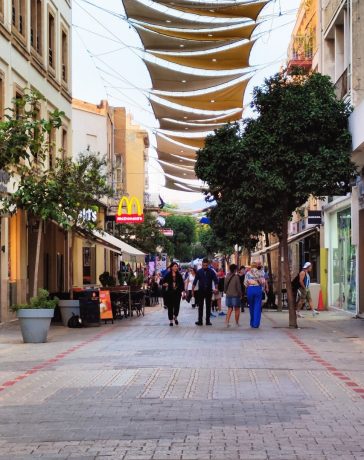 Central streets of Greek part of Nicosia, Cyprus