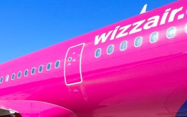 Close view of Wizzair aircraft