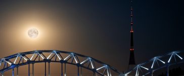 Stadtpanorama von Riga, Lettland