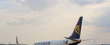 Ryanair aircraft at the airport