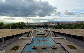 Yerevan city, Armenia. A view from the Sport Complex hill.