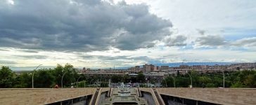 Yerevan city, Armenia. A view from the Sport Complex hill.