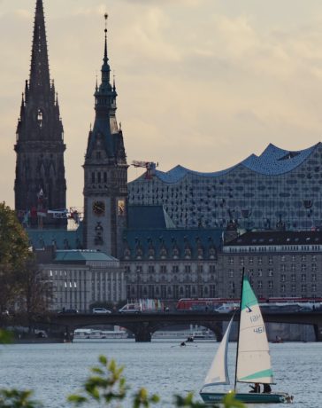 Flights to Hamburg, Germany. Photo by Niklas Ohlrogge