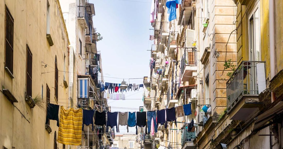 The streets of Napoli (Naples), Italy