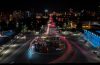 Let's visit Albania. Tirana night view.