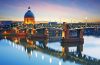 View of the Garonne River in Toulouse, France
