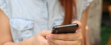 Woman with smartphone