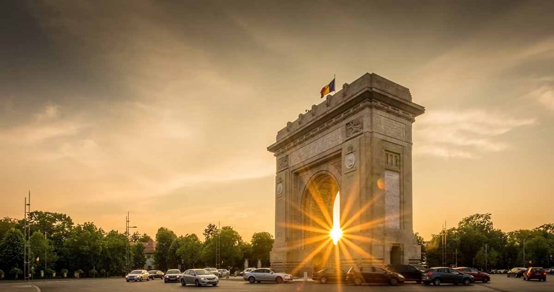 The arch of Bucharest, Romania
