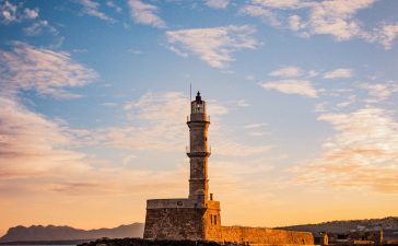 Lighthouse in Chania, Crete Greece. Photo by Florian Wehde