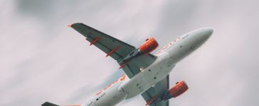 Easyjet plane in the sky