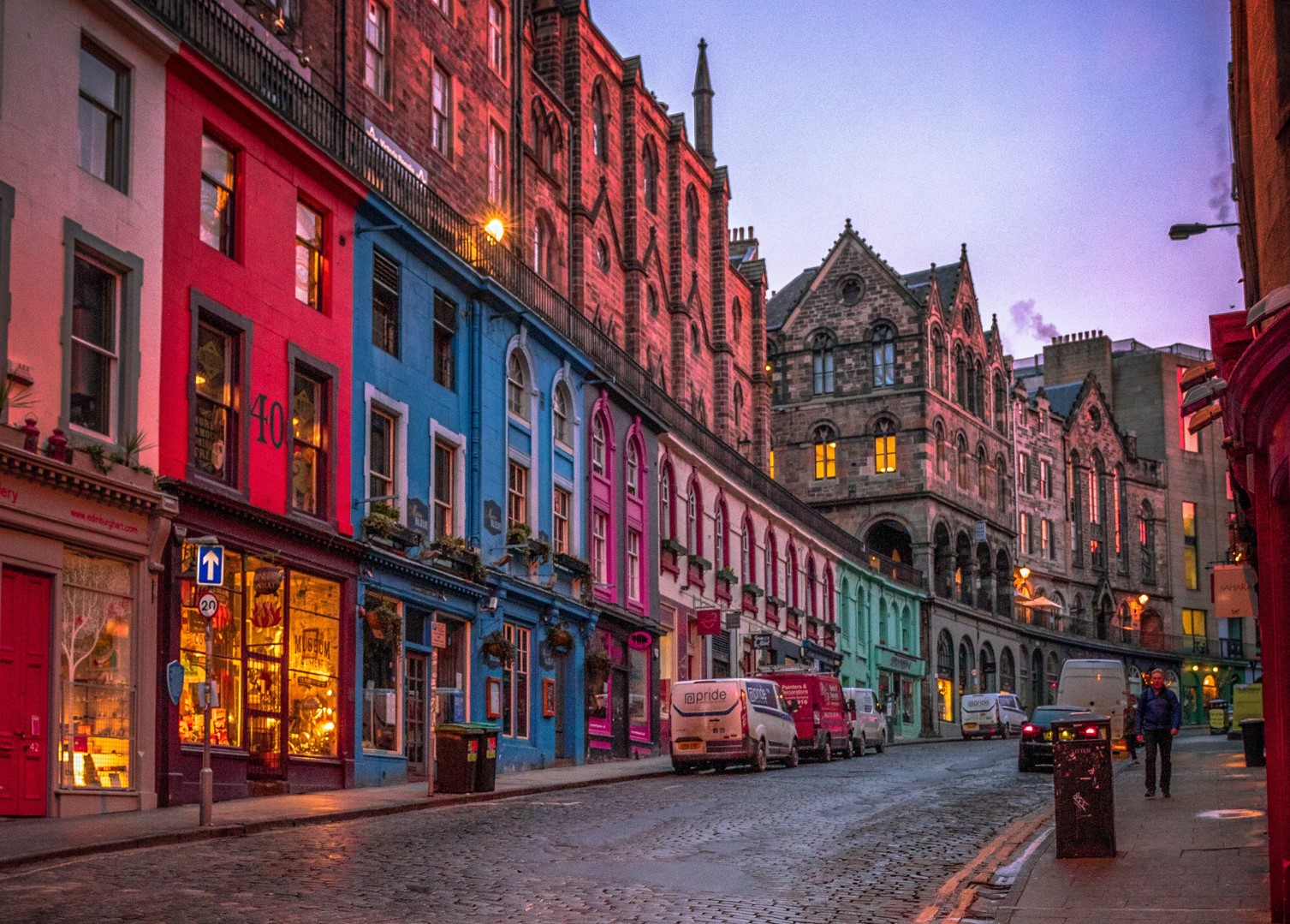 Streets of Edinburgh, Scotland. 
