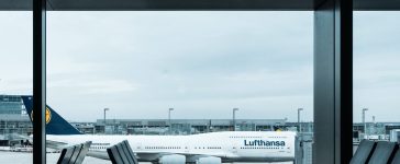 Lufthansa Airplane at the airport