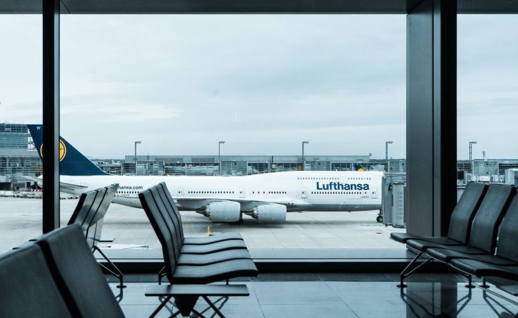 Lufthansa Airplane at the airport