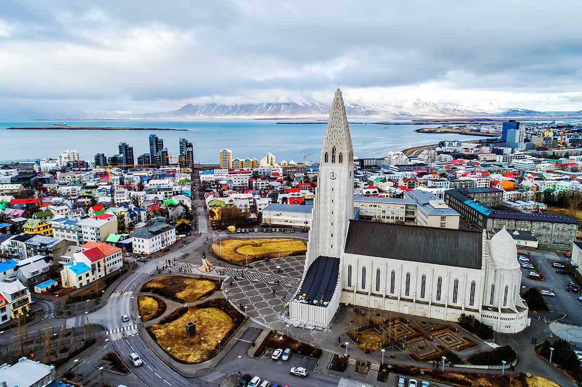 Reykjavik Hallgrimskirkja katedral, Island