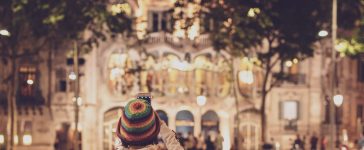 A young female tourist in Barcelona, Spain