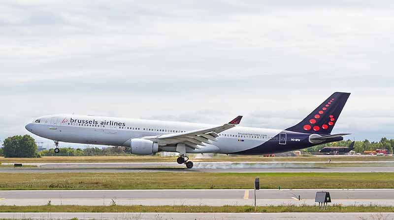 O Aeroporto de Bruxelas é um centro da carreira aérea belga Brussels Airlines