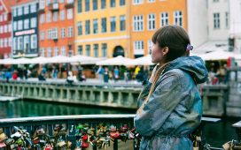 A female tourist in Copenhagen, Denmark