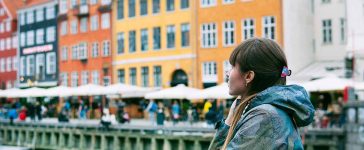 A female tourist in Copenhagen, Denmark