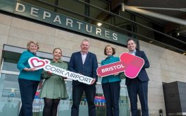 Celebrating the launch of Cork-Bristol flights