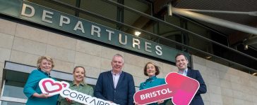 Celebrating the launch of Cork-Bristol flights