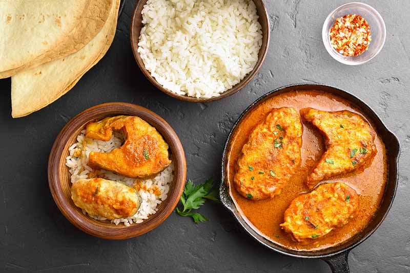 Indian cuisine - fish curry