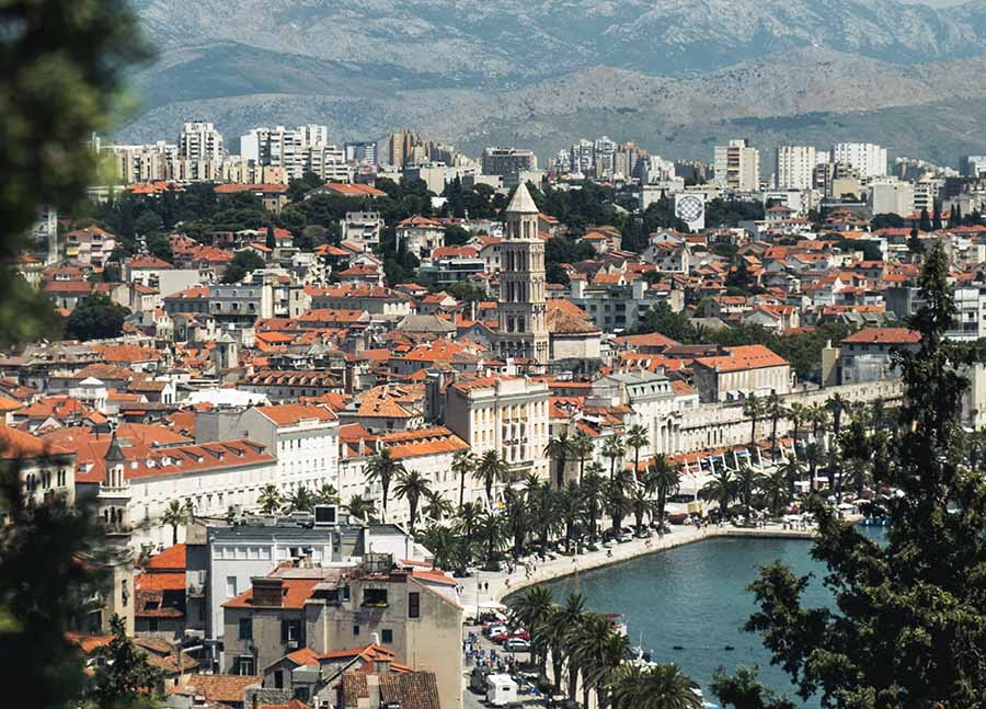 Panorama of Split city, Croatia. 