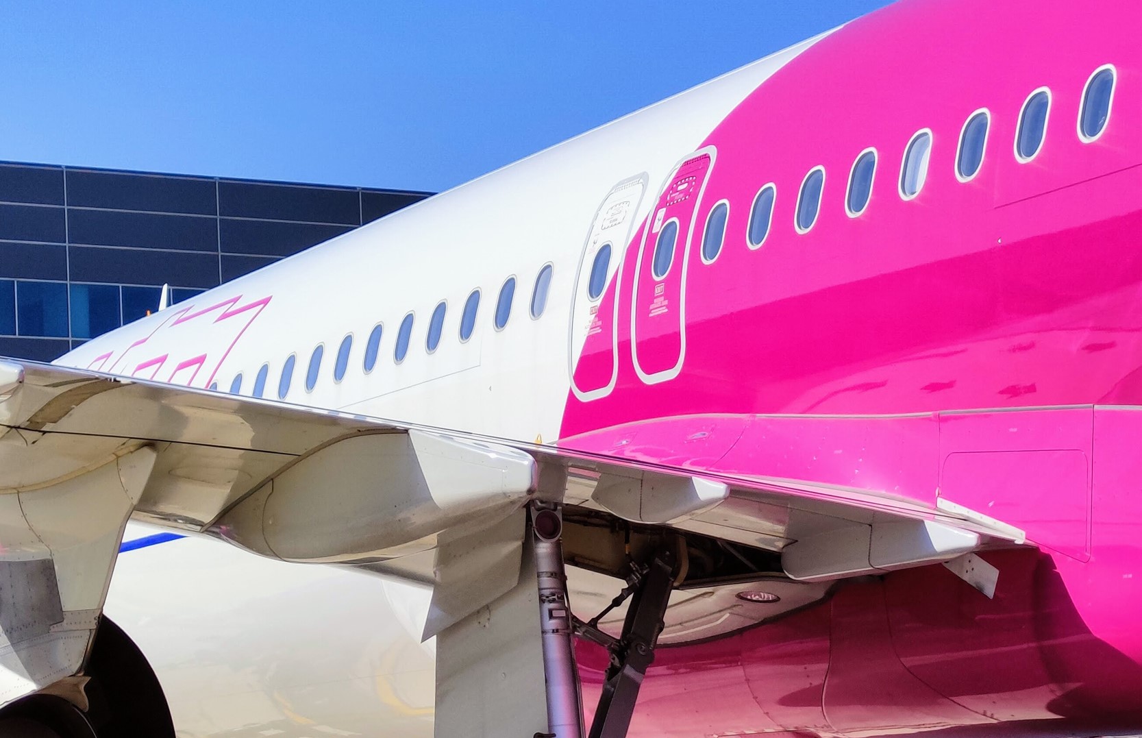 Wizz Air aircraft at the airport