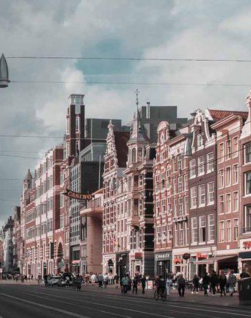 Streets of Amsterdam, Netherlands. 