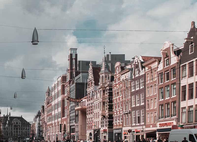 Streets of Amsterdam, Netherlands. 