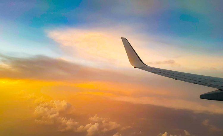 Airplane flight view