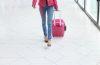Female traveler walking in the airport