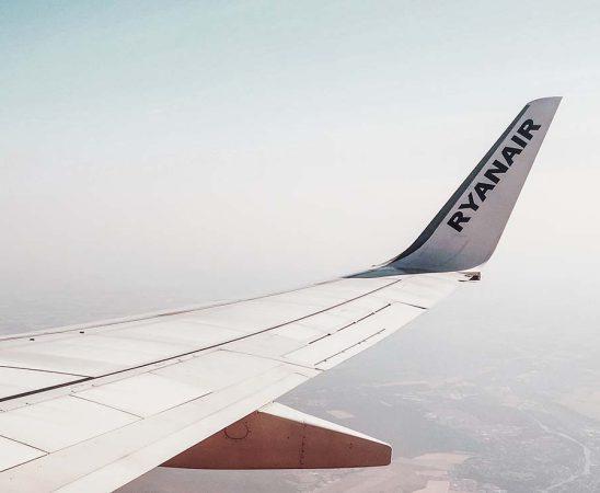 Wings of Ryanair aircraft