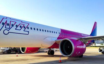 Wizz Air Airplane in Larnaca, Cyprus