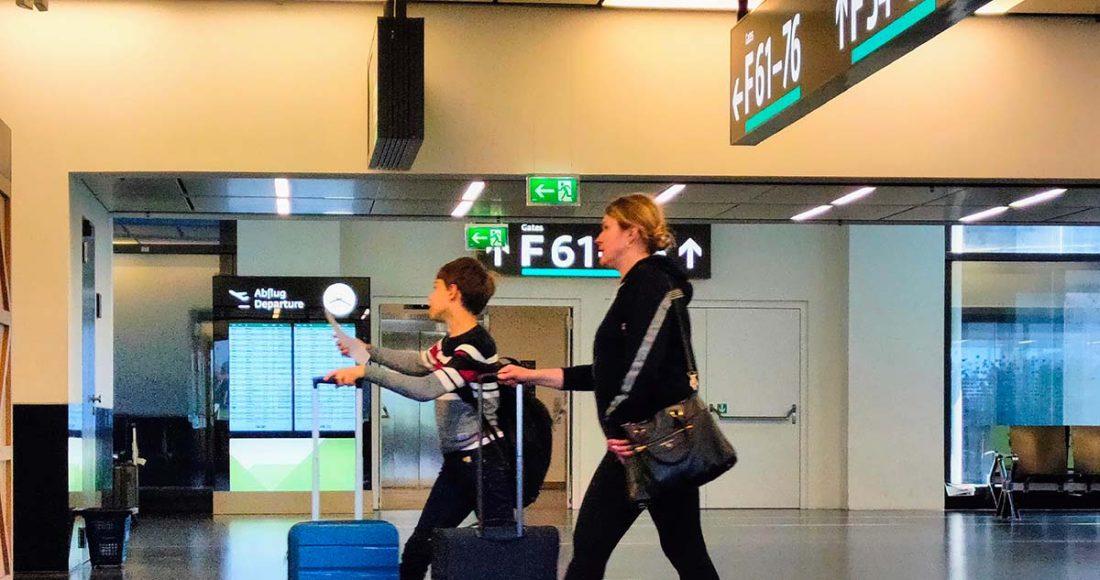 Passengers at the Vienna Airport F Terminal
