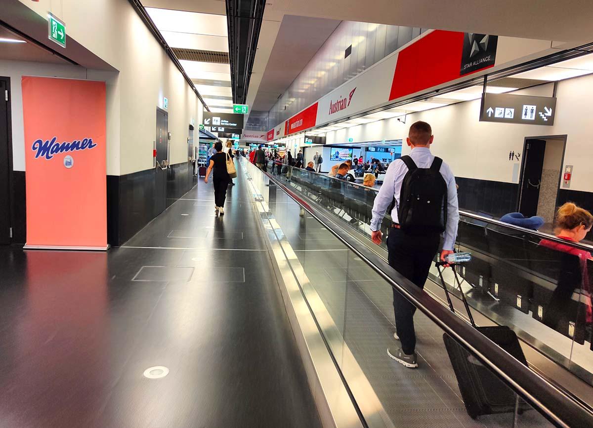 Vienna Airport Terminal transfer zone.