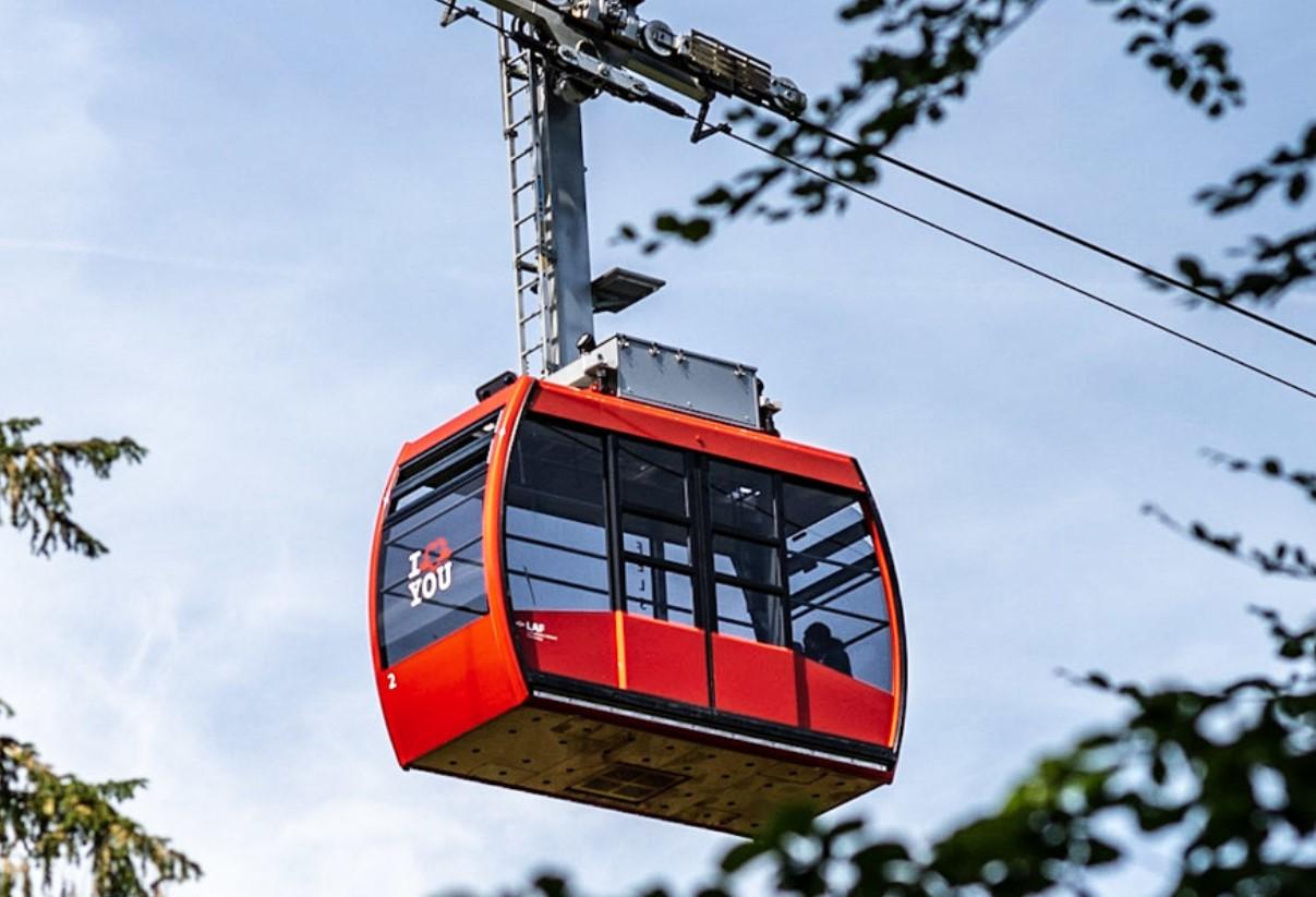 Adliswil-Felsenegg cable car in Switzerland. 