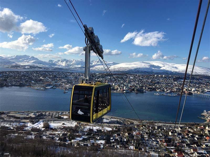 Fjellheisen Cable Car in Norway. 