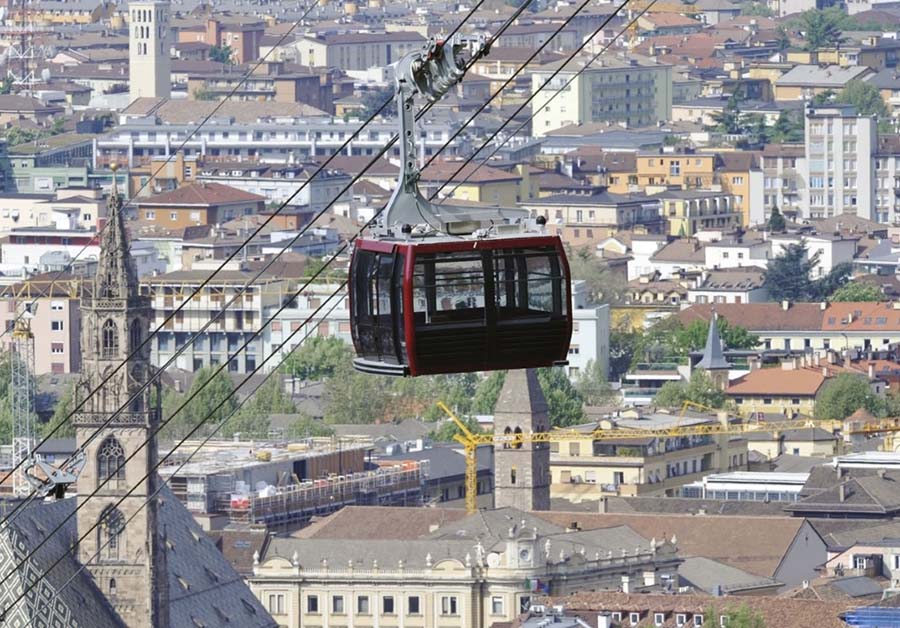 Ritten Cable Car in Italy. 