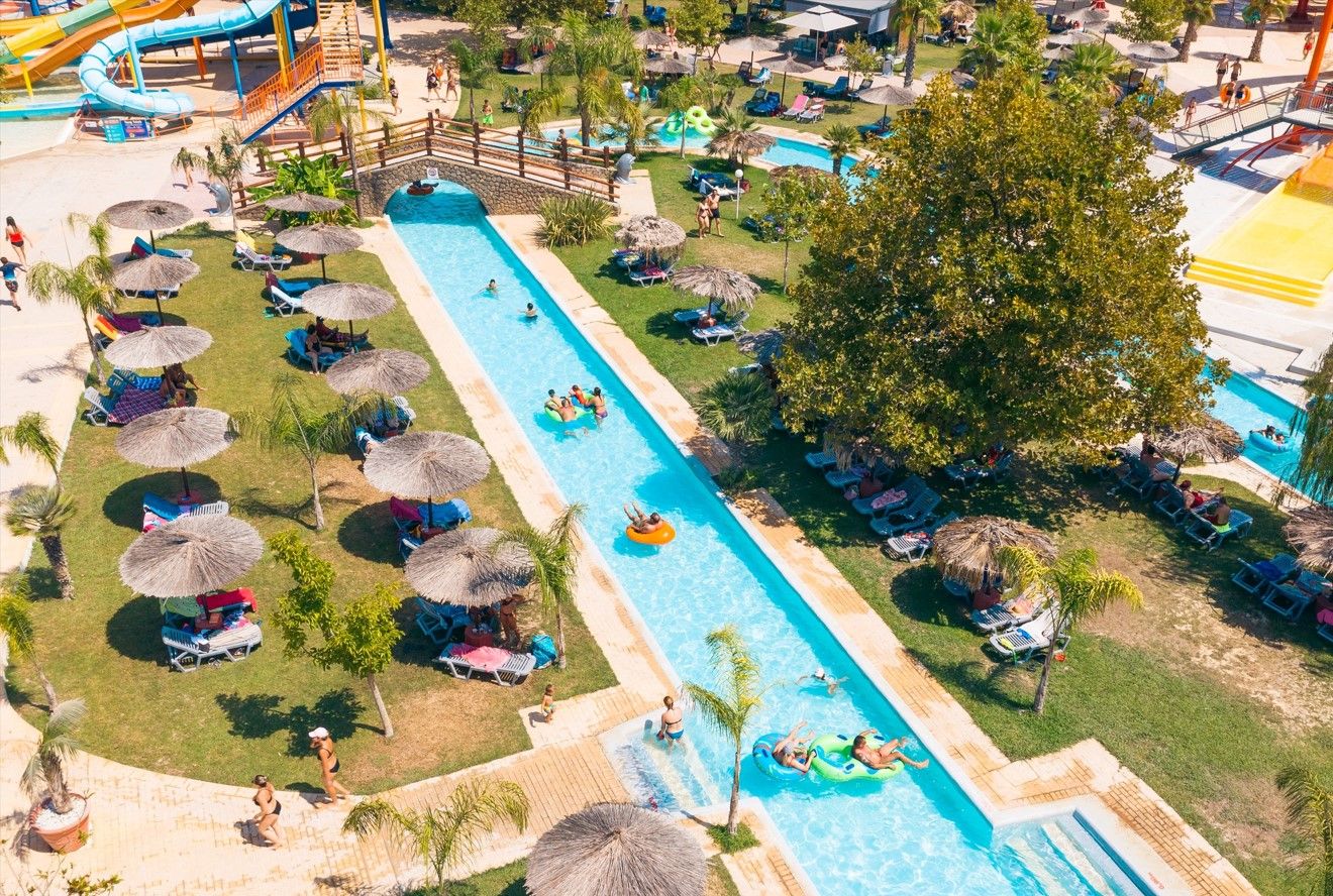 Aqualand Waterpark in Corfu, Greece.